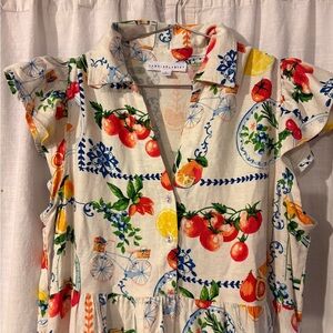 Jane and Delancey Linen Garden Maxi - M